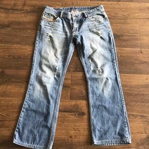 Diesel jeans men's 34/32 distressed boot cut